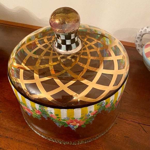Mackenzie-Childs Striped Awning Cake Dome - Picture 3 of 3
